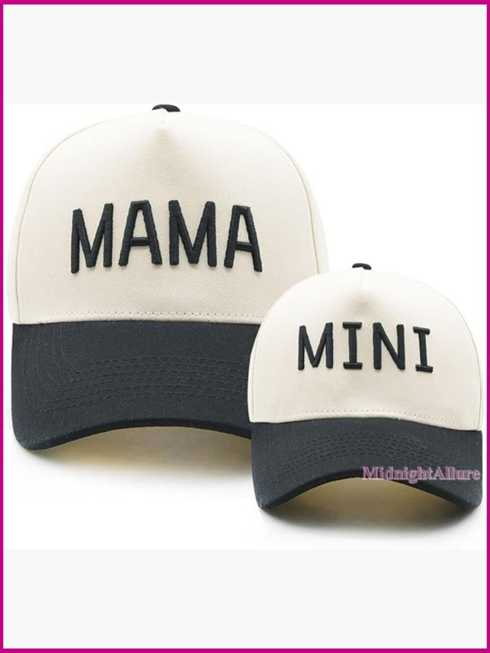 Family Matching Baseball Caps - Embroidered Papa Mama Mini, Adjustable Snapback